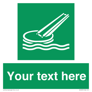 Custom sign safe condition Marine evacuation slide